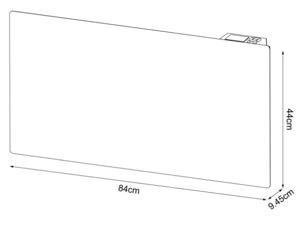 GRZEJNIK ELEKTRYCZNY BIALY MAT 2000W TERMOSTAT